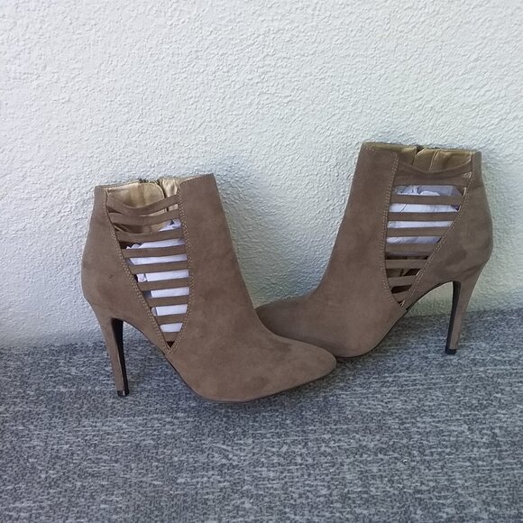 Nine Werst Boots Women's 7.5M Taupe inside zipper Olivia3Y High Heel Ankle Boots - Picture 8 of 9